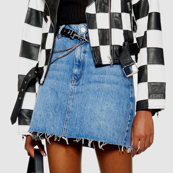 Topshop Dresses & Skirts - Topshop Moto Denim Mini Skirt